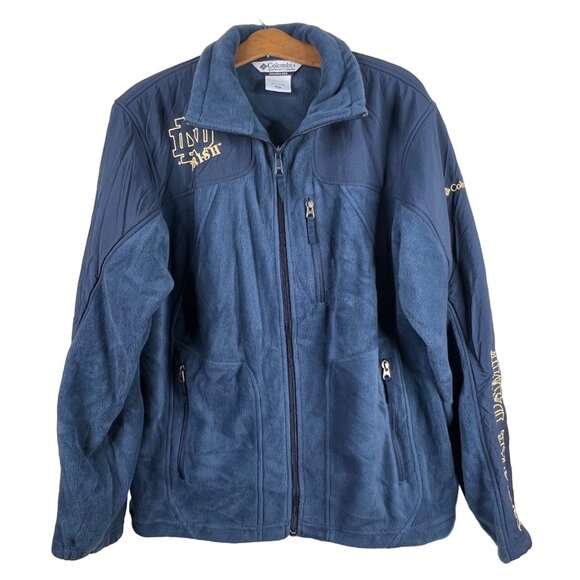 Columbia Jacket Size Medium Full Zip NCAA Notre Dame Fighting Irish Athleisure - Picture 1 of 9